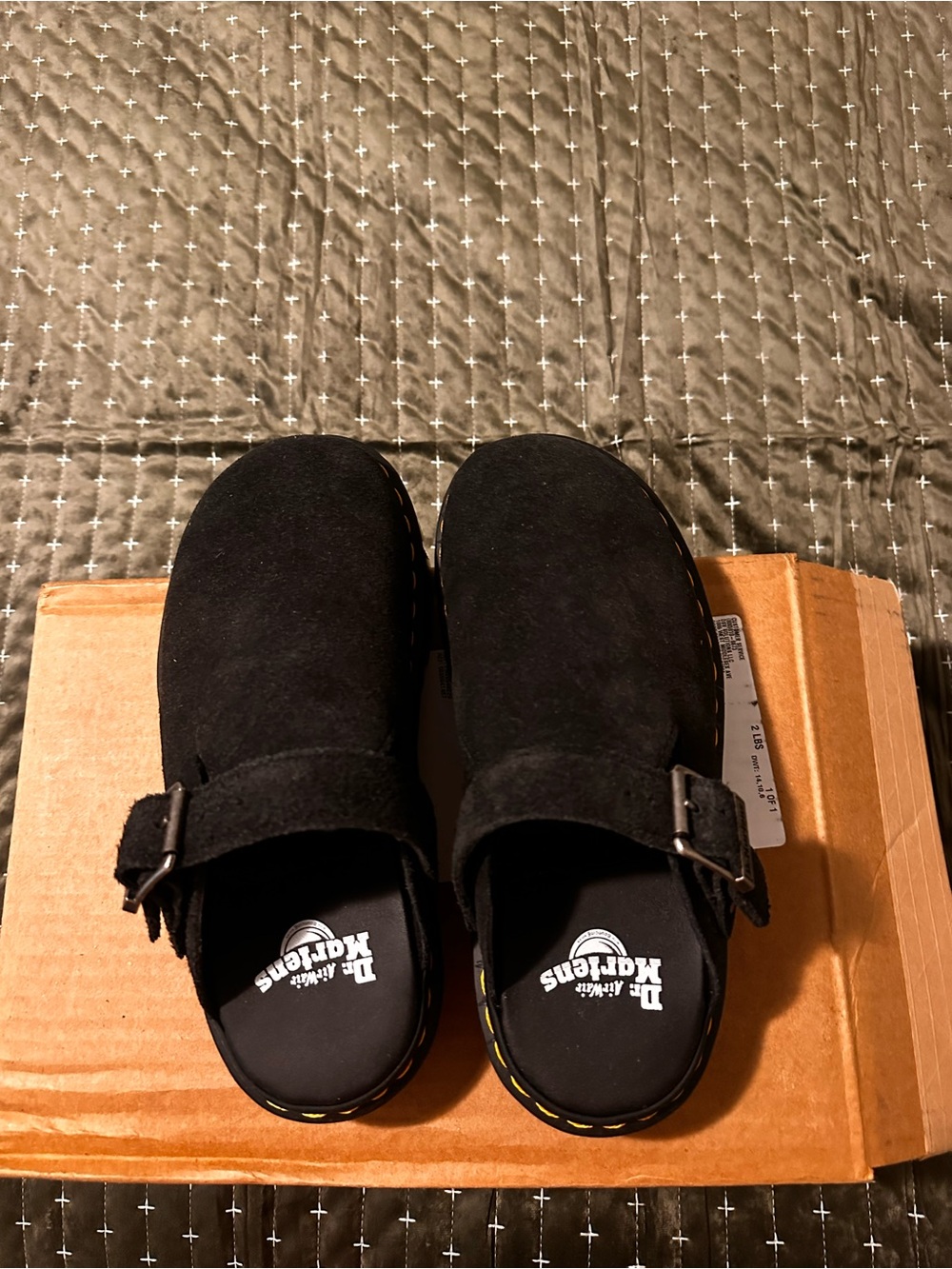 Dr. Martens Women’s 8 Black Suede Clogs with Buckle